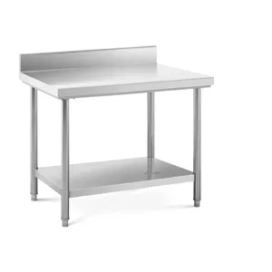 Pracovní stůl z ušlechtilé oceli 100 x 70 cm s lemem nosnost 95 kg - Pracovní stoly Royal Catering