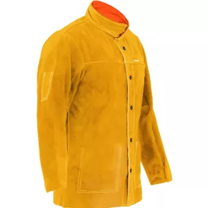 Svářečská bunda z hovězí štípenky žlutá velikost M - Svářečské bundy Stamos Welding Group