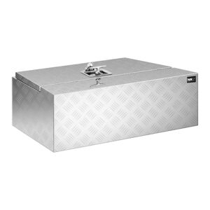 Hliníkový box rýhovaný plech 75 x 25 x 40 cm 75 l uzamykatelný nakřivo - Hliníkové kufříky na nářadí MSW