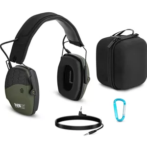 Pracovní sluchátka s Bluetooth dynamická regulace vnějšího hluku zelená barva - Ochranné pracovní pomůcky MSW