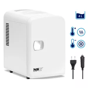 Mini chladnička 12 V / 230 V zařízení 2 v 1 s funkcí ohřevu 4 l bílá - Přenosné elektrické chladničky MSW