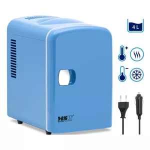 Mini chladnička 12 V / 230 V zařízení 2 v 1 s funkcí ohřevu 4 l modrá - Přenosné elektrické chladničky MSW