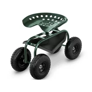 Mobilní zahradní sedačka 150 kg výškově nastavitelná - Zahradní vozíky hillvert