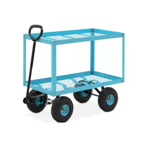 Zahradní vozík 150 kg 2 mřížkové police - Zahradní vozíky hillvert
