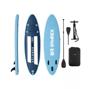 Nafukovací stand up paddleboard 135 kg světle a tmavě modrá sada s pádlem a příslušenstvím - Vodní sporty Gymrex