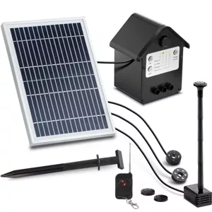 Solární fontána 250 l/h LED s dálkovým ovládáním - Solární vzduchová čerpadla Uniprodo