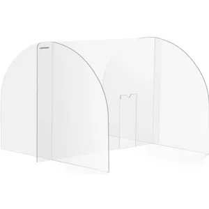 Ochranná přepážka 82 x 60 cm akrylátové sklo výdejové okénko 25 x 12 cm - Ochranné pracovní pomůcky Uniprodo