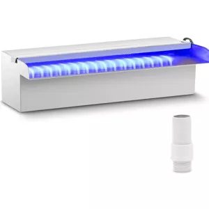 Chrlič vody 30 cm LED osvětlení modrá/bílá otevřený vývod vody - Chrliče vody Uniprodo
