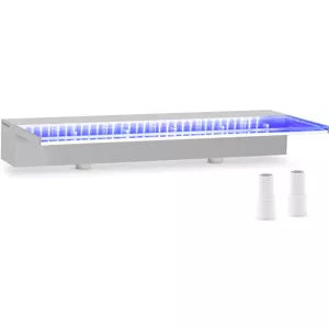 Chrlič vody 60 cm LED osvětlení modrá/bílá barva nízký vývod vody - Chrliče vody Uniprodo