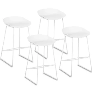Barová stolička 4dílná sada až 150 kg sedák 38 x 36 cm bílá - Konferenční židle Fromm & Starck