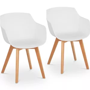 Židle 2dílná sada až 150 kg sedák 41 x 40 cm bílá - Konferenční židle Fromm & Starck