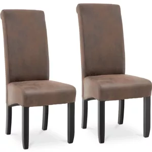 Čalouněná židle sada 2 kusů do 150 kg sedací plocha 44,5 x 44 cm hnědá - Čalouněné židle Fromm & Starck
