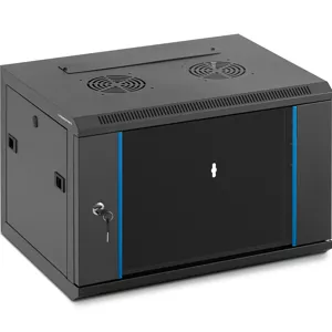Serverová skříň 19 palců 6 HE uzamykatelná do 60 kg Black odnímatelná boční strana - Serverové skříně Fromm & Starck