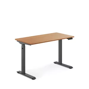 Výškově nastavitelný stůl s deskou 90 W 730–1 233 mm hnědá / sivá - Psací stoly Fromm & Starck