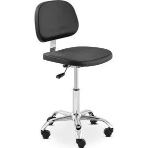 Laboratorní židle – 120 kg – Black, Chrome – výška nastavitelná v rozmezí 450 585 mm - Pracovní židle Fromm & Starck