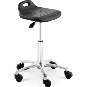 Dílenská židle 120 kg černá 5 x kolečka výškově nastavitelná v rozmezí 420–555 mm - Taburety na kolečkách Fromm & Starck