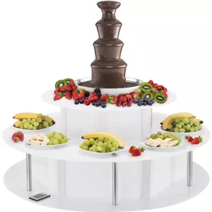 Čokoládová fontána sada 4 patra 6 kg s osvětleným stolem - Čokoládové fontány Royal Catering