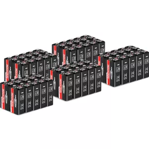 Výhodné balení 50 ks alkalické baterie INDUSTRIAL blokové 6LR61 9 V - Ansmann