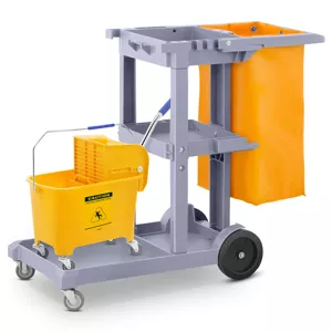 Čisticí vozík s pytlem na prádlo, víkem a úklidovým vozíkem - Úklidové vozíky ulsonix