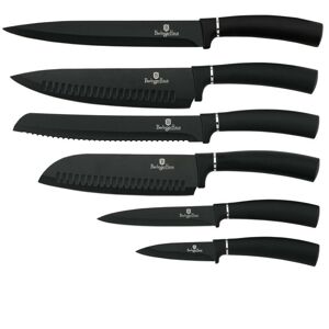 Sada nožů ve stojanu 7 ks Black Silver Collection