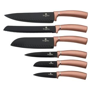 BERLINGERHAUS Sada nožů s nepřilnavým povrchem 6 ks Rosegold Metallic Line blistr BH-2558