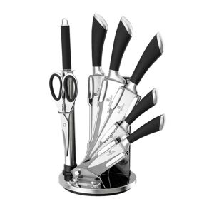 Sada nožů ve stojanu 8 ks Perfect Kitchen  nerez / černá - design.vada