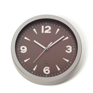 Nástěnné hodiny STOCKHOLM plastik, hnědá H 4cm / Ř 20cm KELA KL-22732