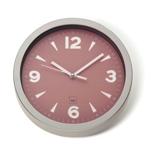 Nástěnné hodiny MAILAND plastik, růžová H 3cm / Ř 20cm KELA KL-22733