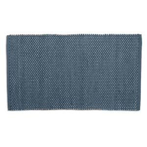 Koupelnová předložka Miu směs bavlna/polyester kouřově modrá 80,0x50,0x1,0cm