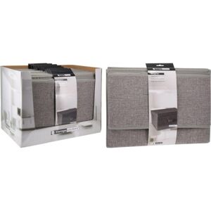 Úložný box 44x33x22 cm textil šedý