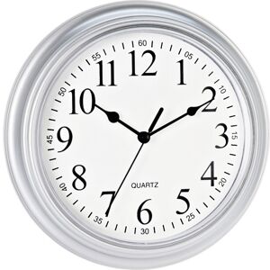 Nástěnné hodiny ručičkové 22,5 cm stříbrný rám
