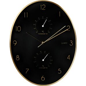 Nástěnné hodiny se zlatým rámem 35 x 27 cm