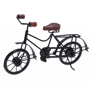 Dekorace stojící kovová Bicykl 36 cm černá