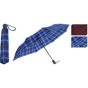 Deštník skládací 95 cm kostka modrý
