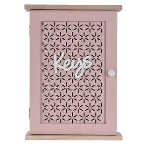 Skříňka na klíče dekorativní 28x20x7cm růžová