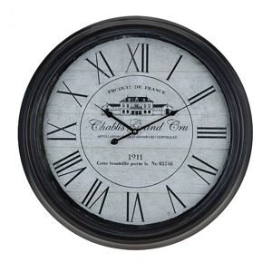 Nastěnné hodiny kovové 63 cm Retro Chablis 1911