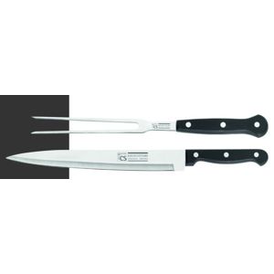 Nůž kuchyňský porcovací se servírovací vidličkou