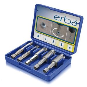 Sada pro odstraňování poškozených šroubů 5 ks ERBA ER-03003