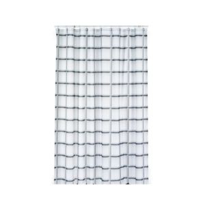 Sprchový závěs LANETA, 100%PES, 180x200cm, šedý